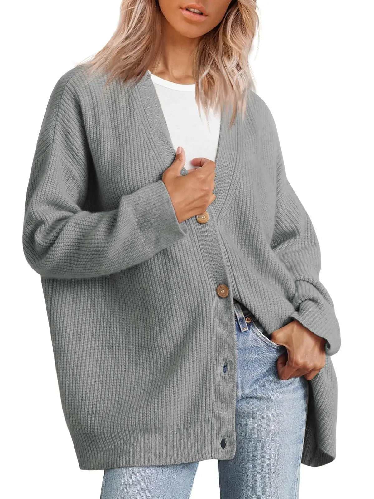 ComfortChic™ - Kasjmier trui met V-hals