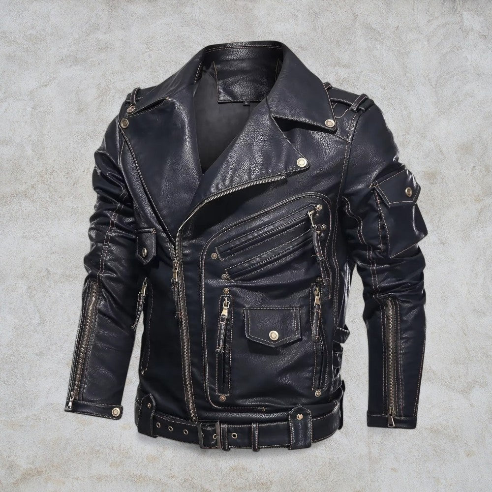 Floris - Jas met Asymmetrische Rits en Gespdetails