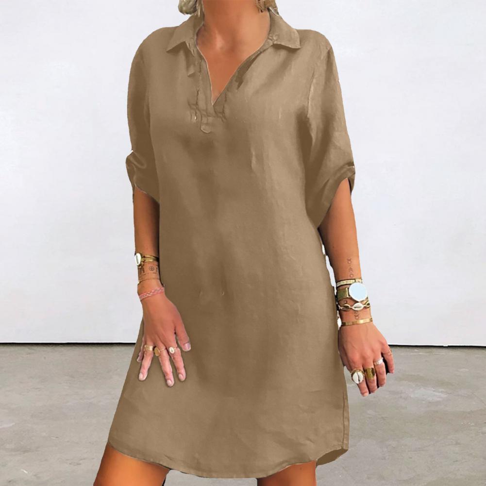 LuxeLinen™ - Moeiteloze Elegantie Jurk