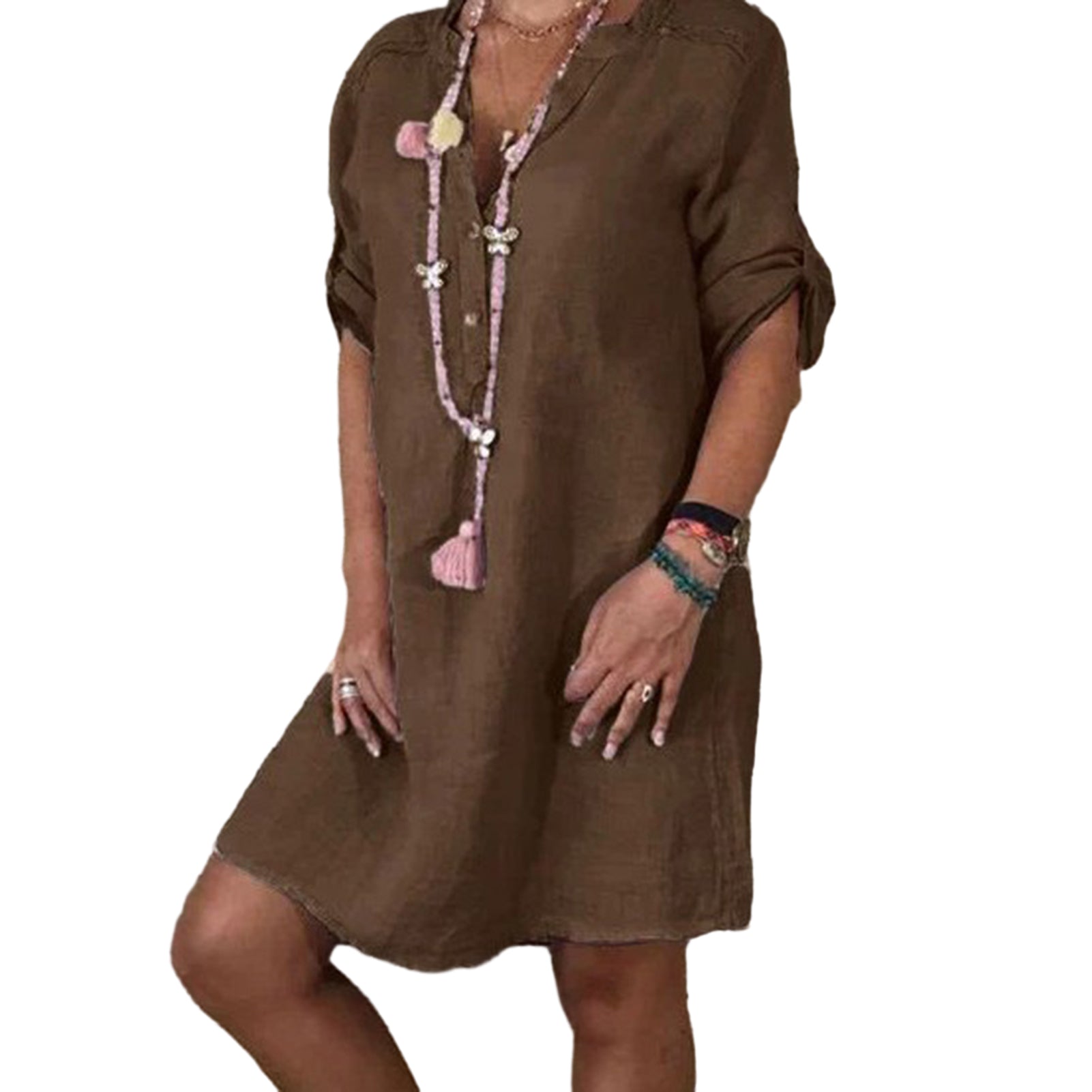 LuxeLinen™ - Moeiteloze Elegantie Jurk