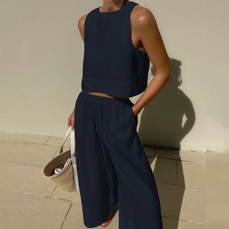 FlexiChic™️ - Dames Outfit Broek Tweedelige Set