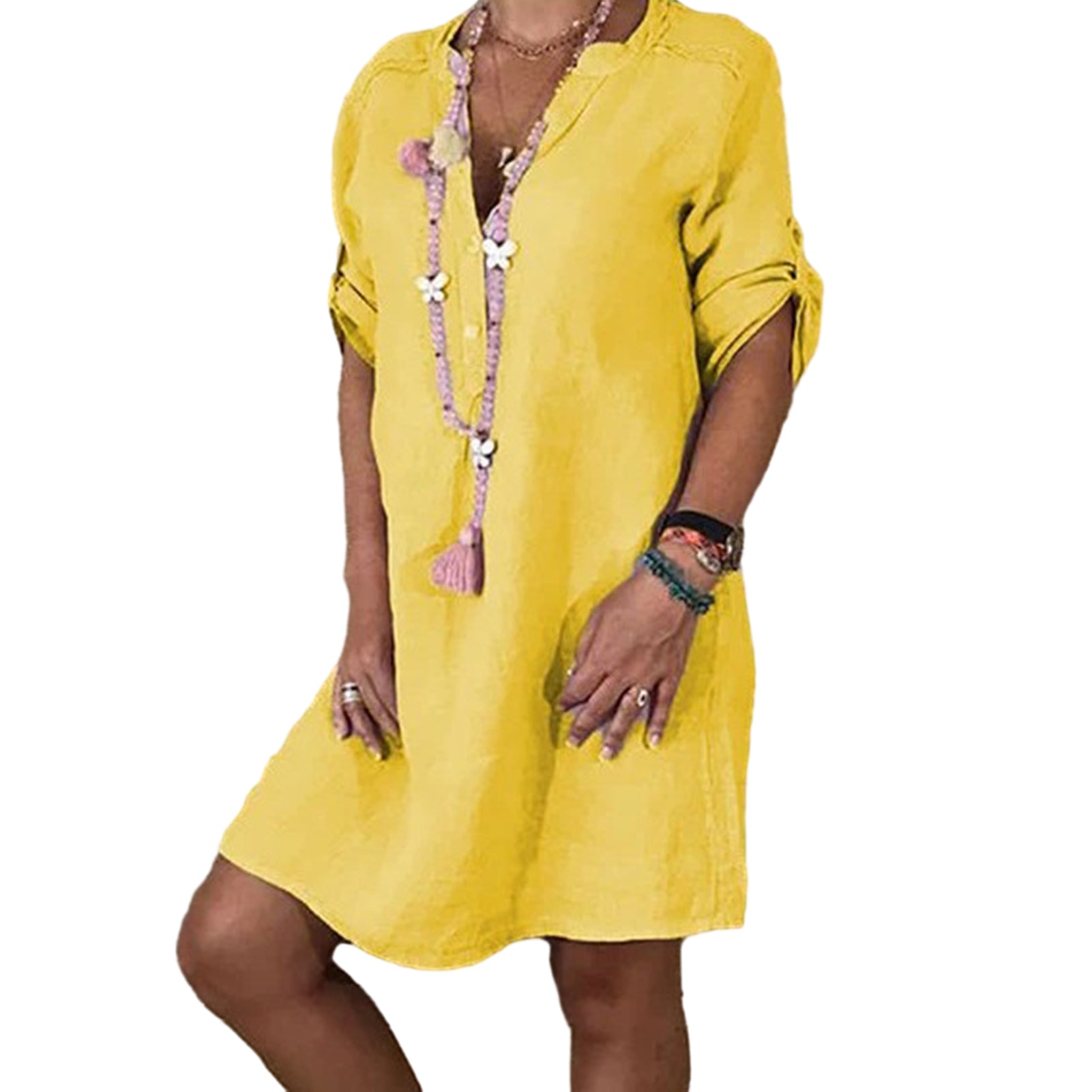 LuxeLinen™ - Moeiteloze Elegantie Jurk