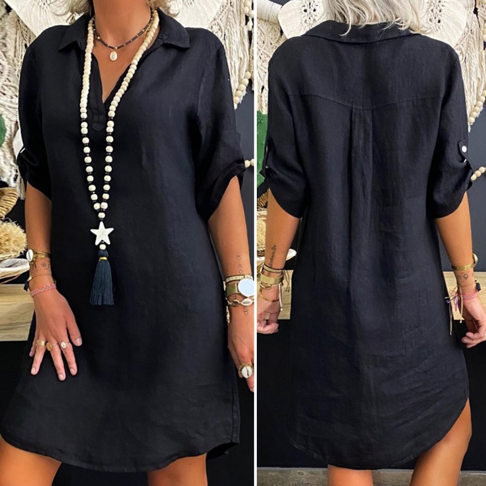 LuxeLinen™ - Moeiteloze Elegantie Jurk