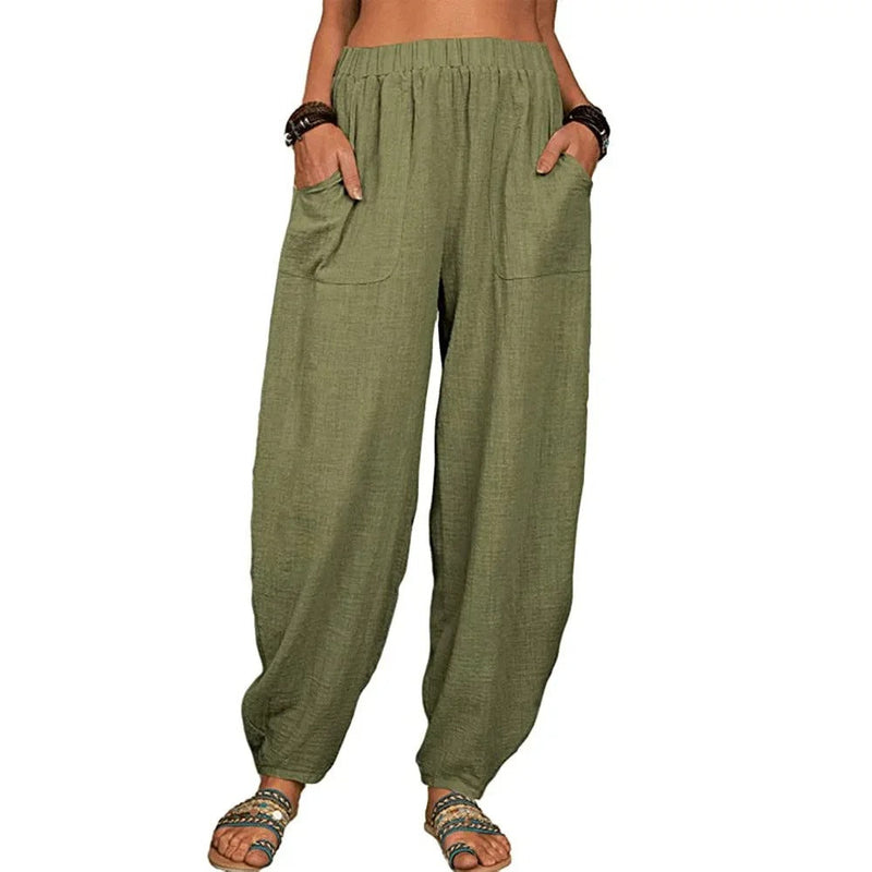 Elora - Relaxed Fit Broek met Hoge Taille en Relaxed Touch