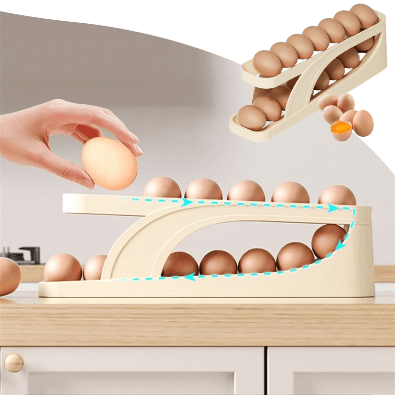 EggBasket - Automatische schuiflade voor moeiteloze opslag van eieren | 1+1 Gratis