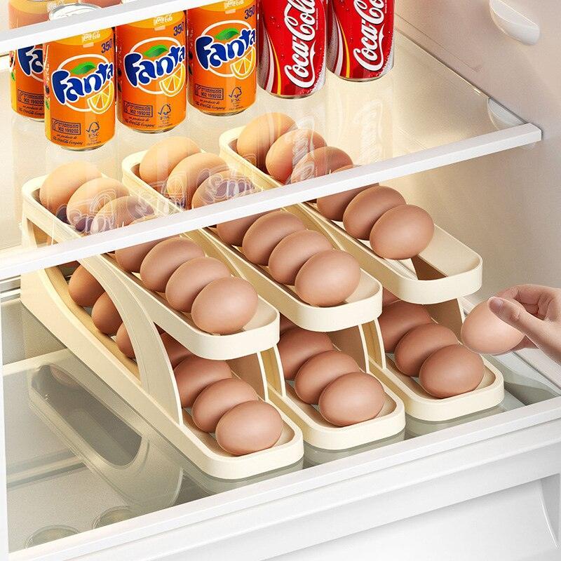 EggBasket - Automatische schuiflade voor moeiteloze opslag van eieren | 1+1 Gratis