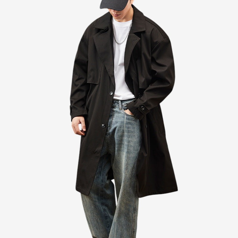 Maxwell – Lange Mouwen Trenchcoat met Knopen en Zakdetail