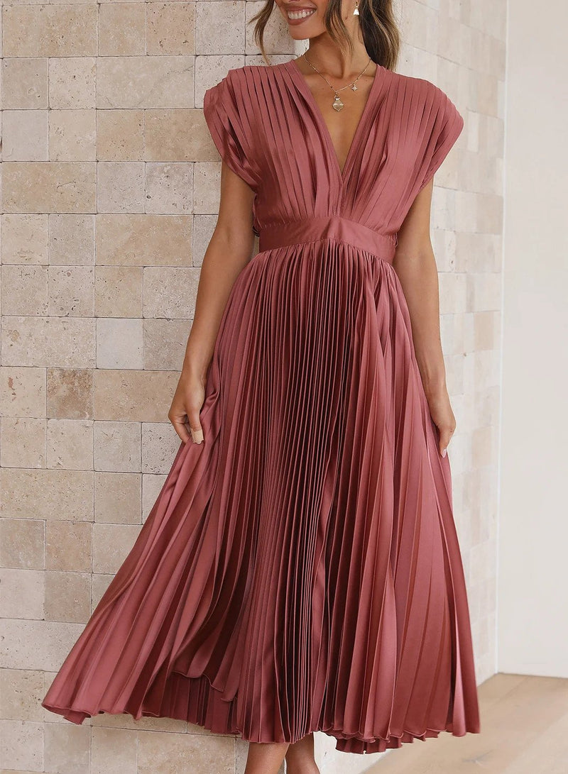 Leonie - Elegante Maxi jurk met V-hals