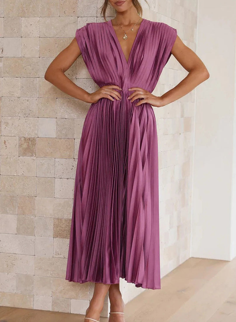 Leonie - Elegante Maxi jurk met V-hals