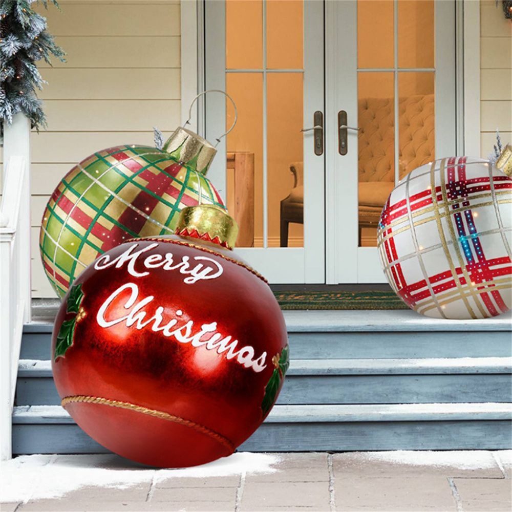 FestiGlow -Opblaasbare Kerstbal met LED-lampjes voor buitendecoratie