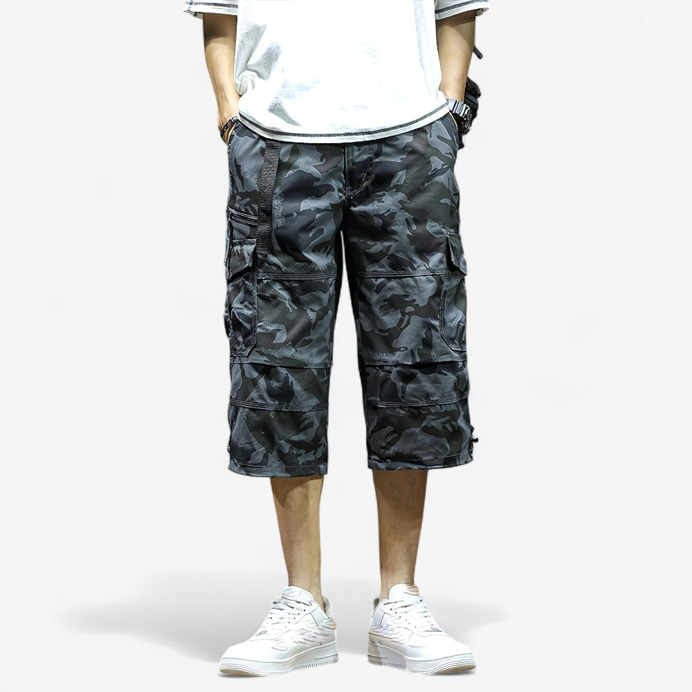 Sander - Cargoshorts met Elastische Tailleband en Meerdere Zakken