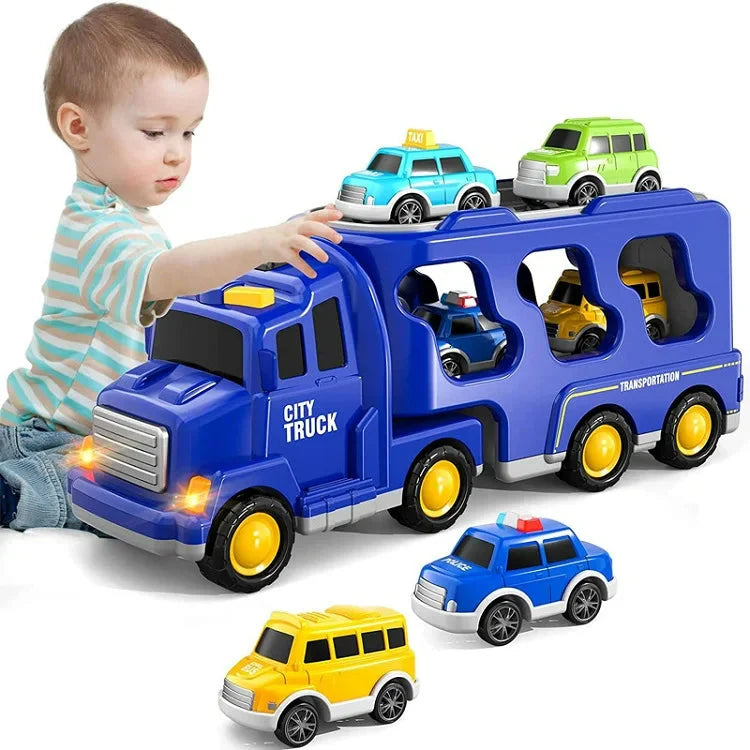 TruckTrail – Transport Speelgoed Set met Lichten en Geluidseffecten