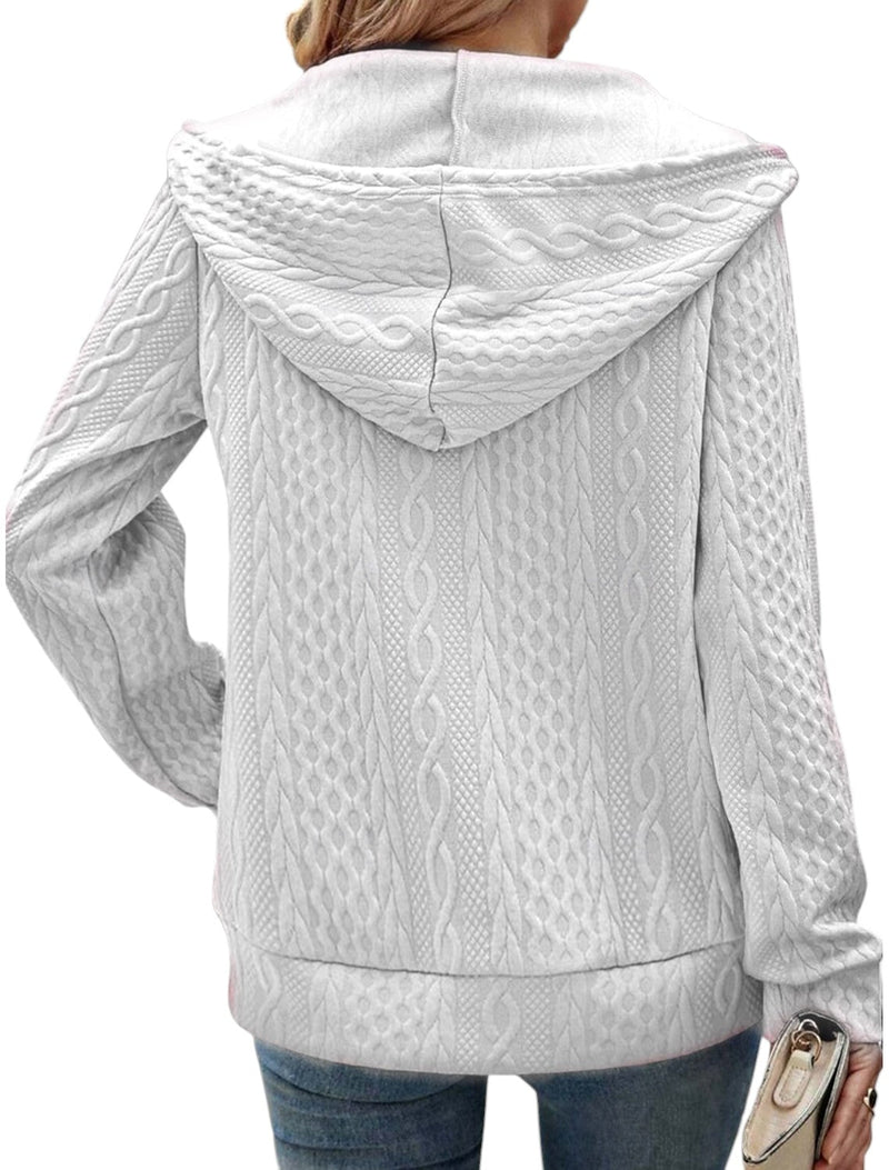 Penelope - Stijlvol vest met rits, getailleerd silhouet en gestructureerde capuchon