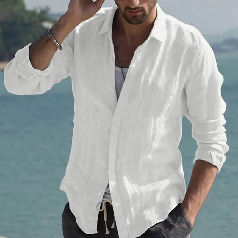 Luke - Casual Button-Up overhemd met lange mouwen