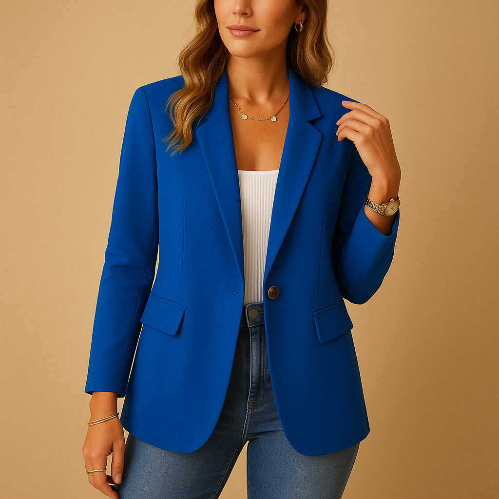 Lucy - Lichtgewicht blazer met lange mouwen en knoopsluiting aan de voorkant