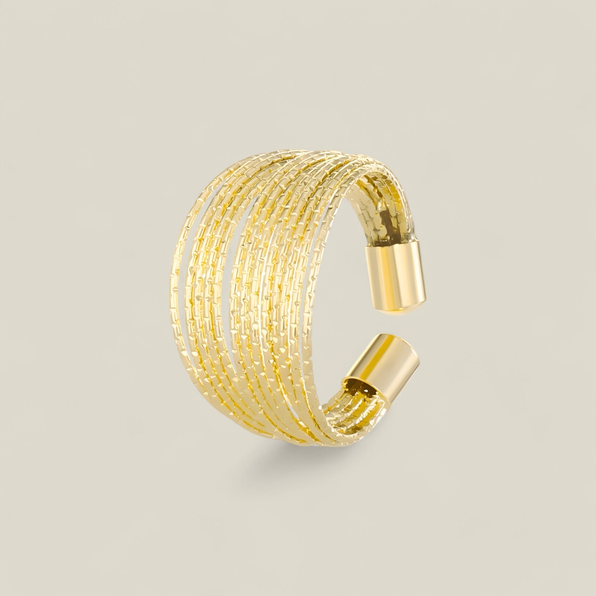 Eva - Elegante Fonkelende Manchetring met Tijdloos Ontwerp voor een Verfijnde Look