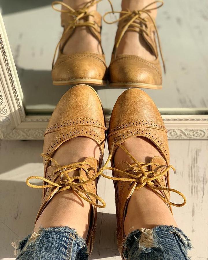 Isabella - Elegante Oxford schoenen met hoge hak en lace-up ontwerp