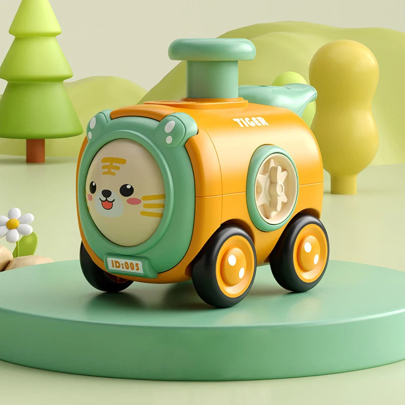 TrackMates – Speelgoedtrein met dierenthema, gezichtsveranderende functie en fluit-uitbreiding