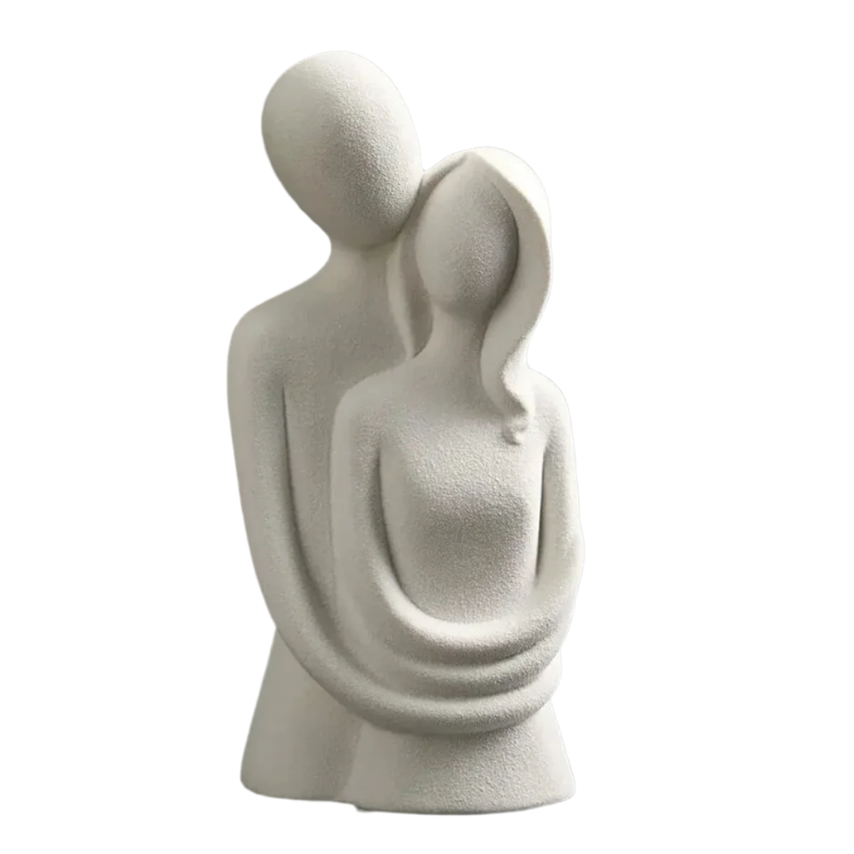 SoulNest - Abstract paarsculptuur met verbonden gebogen lichamen en langwerpige vormen