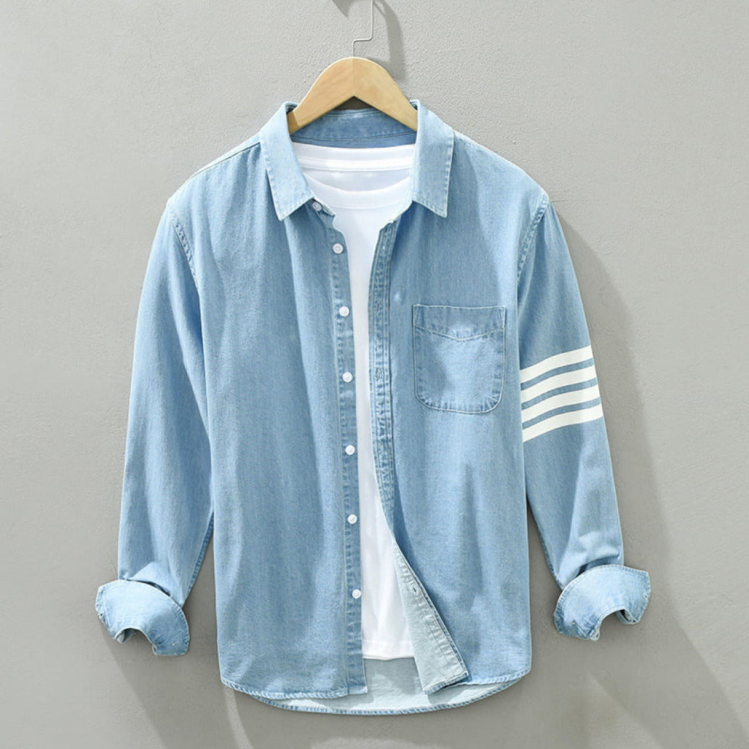 Variant image for Joachim - Elegant Gestreept Poloshirt Heren met Lange Mouwen-1