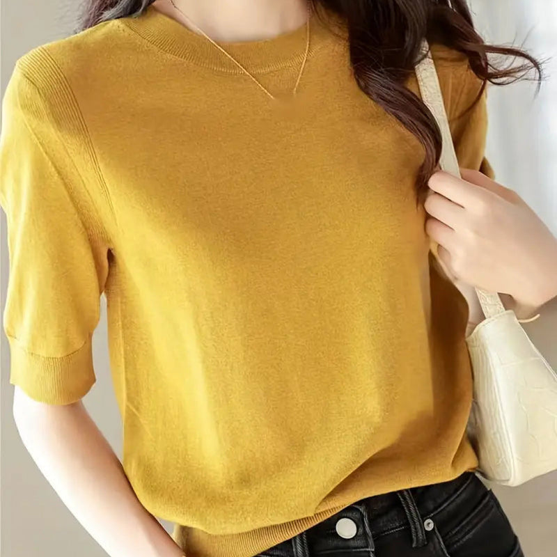 Variant image for Maisonne - Luchtige Zomerse Ronde Hals Pullover met Comfortabele Pasvorm-1