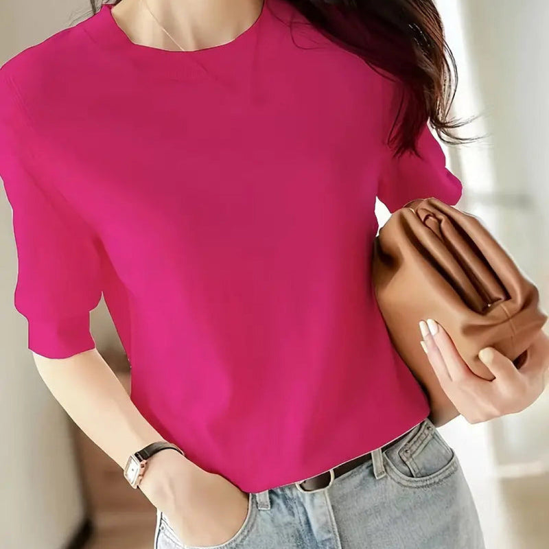 Variant image for Maisonne - Luchtige Zomerse Ronde Hals Pullover met Comfortabele Pasvorm-15