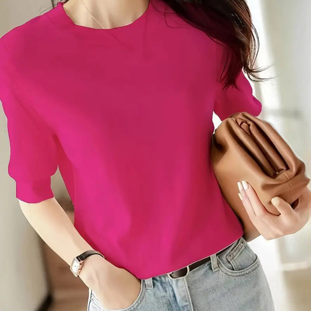 Maisonne - Luchtige Zomerse Ronde Hals Pullover met Comfortabele Pasvorm-3