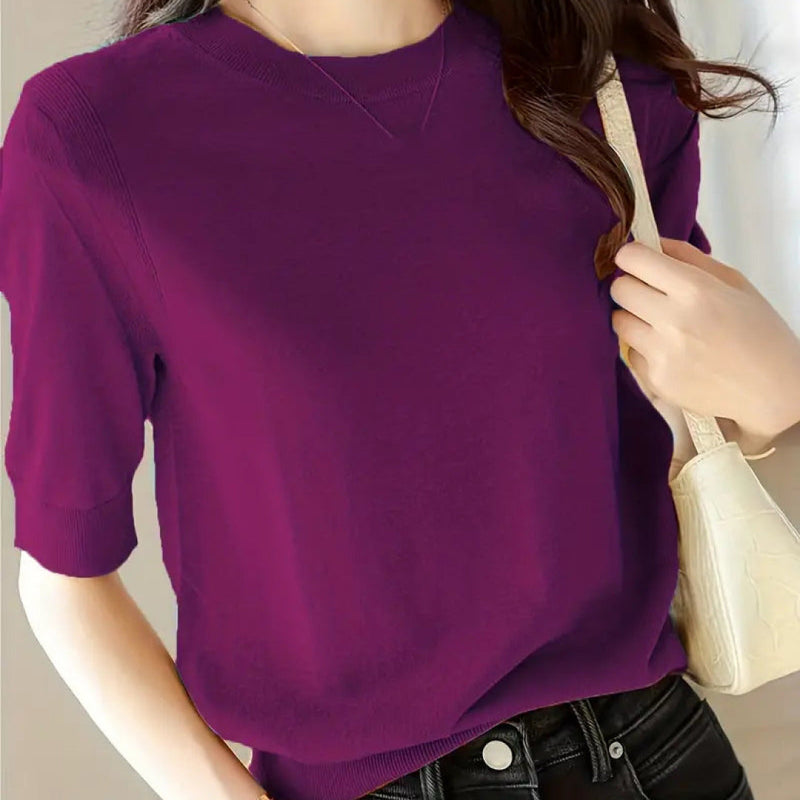 Variant image for Maisonne - Luchtige Zomerse Ronde Hals Pullover met Comfortabele Pasvorm-79