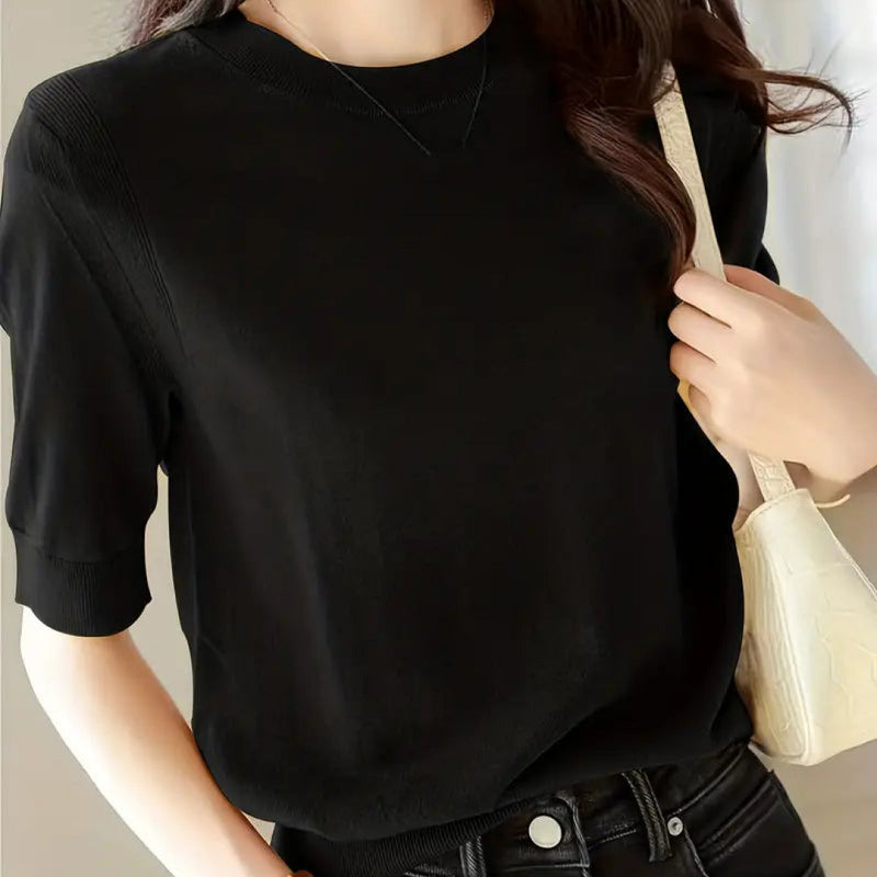 Variant image for Maisonne - Luchtige Zomerse Ronde Hals Pullover met Comfortabele Pasvorm-41
