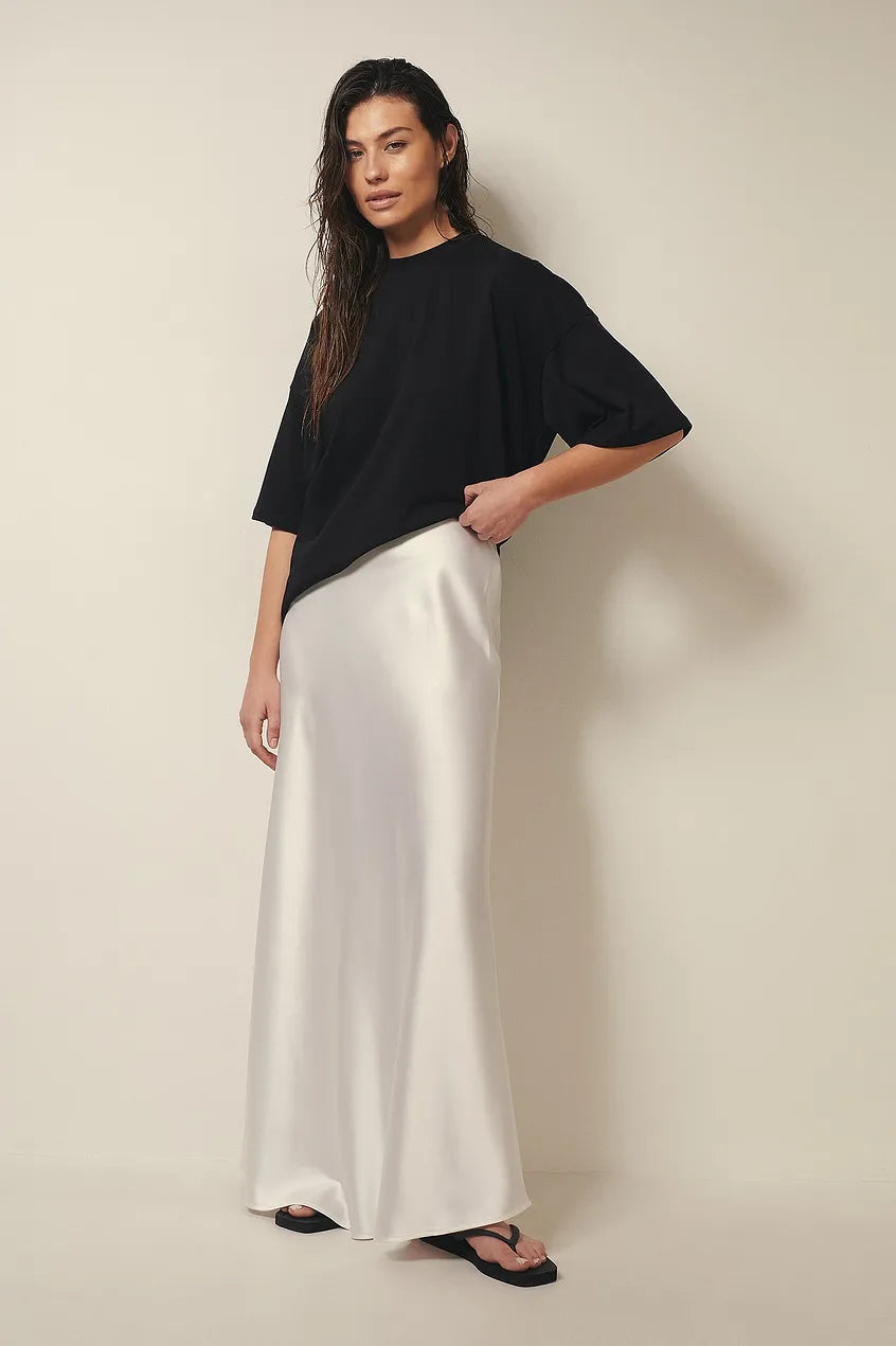 Rozi - Elegante High-Waisted Maxi Rok met Vloeiend Ontwerp
