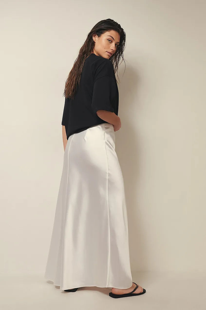 Rozi - Elegante High-Waisted Maxi Rok met Vloeiend Ontwerp