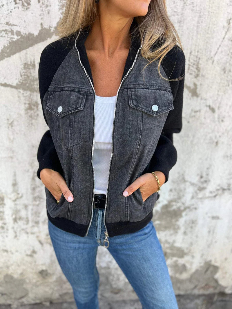 DenimEase™ - Moderne Denim Vrouwen Jas