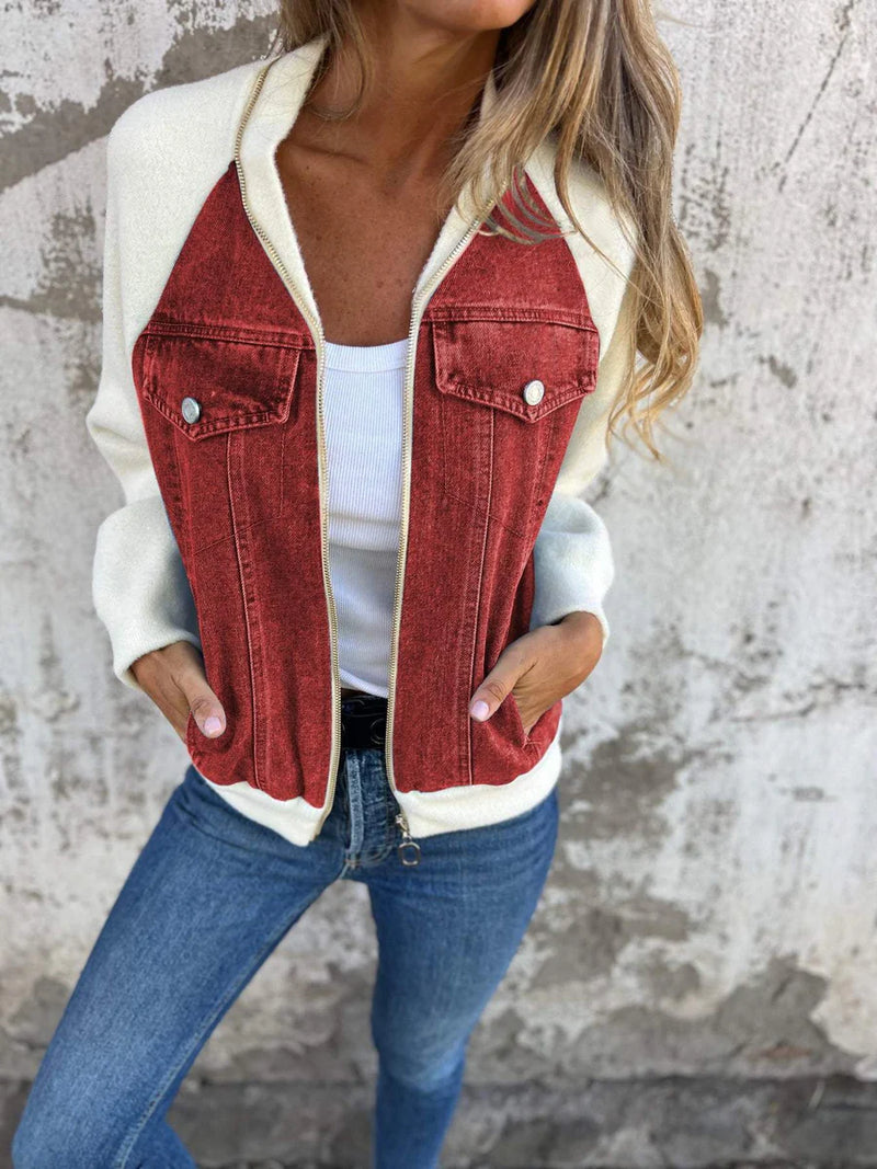 DenimEase™ - Moderne Denim Vrouwen Jas