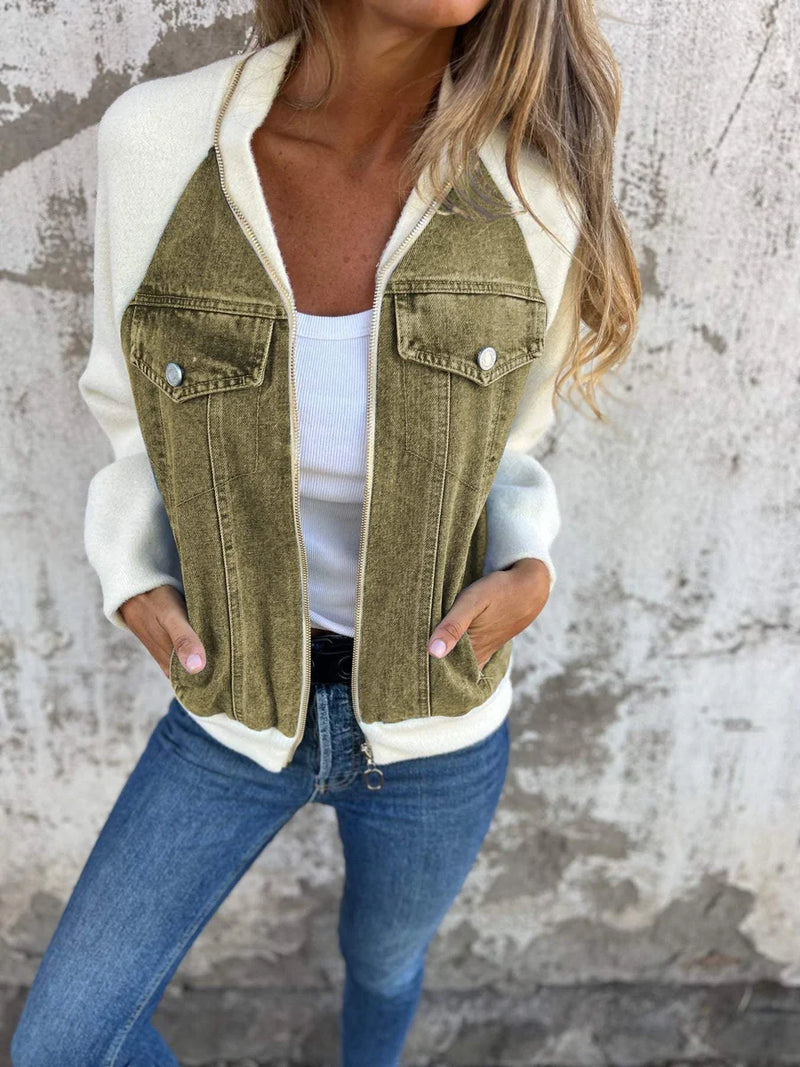 DenimEase™ - Moderne Denim Vrouwen Jas
