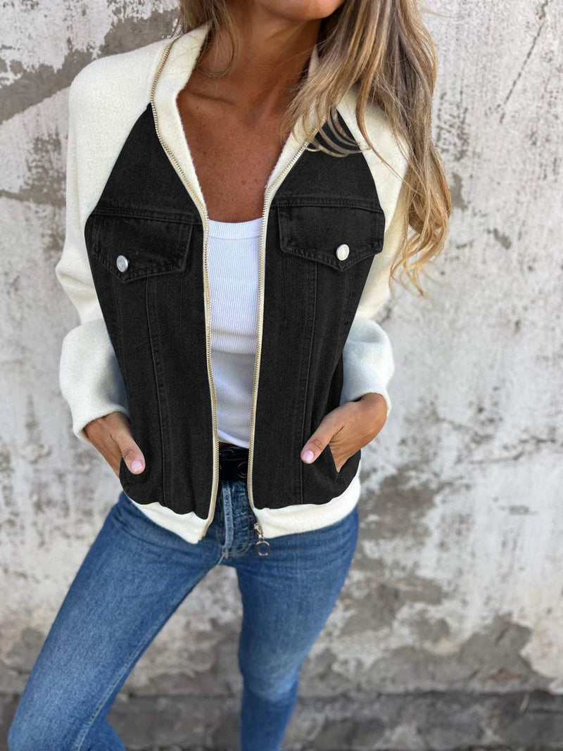 DenimEase™ - Moderne Denim Vrouwen Jas