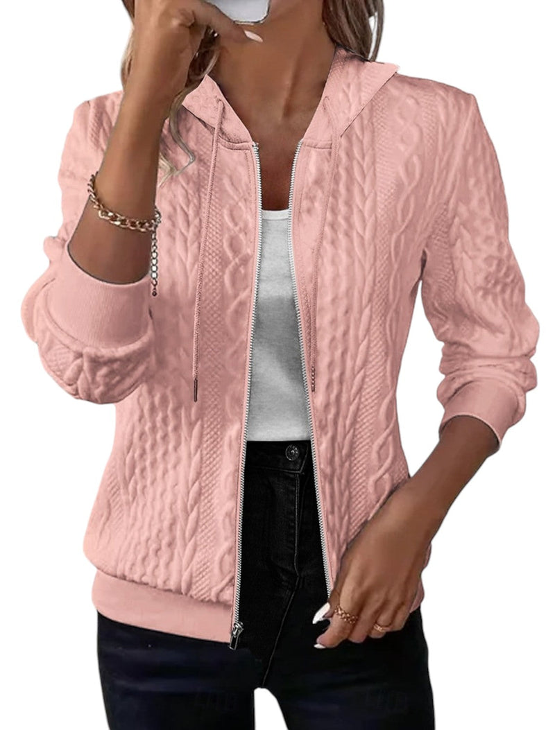 Penelope - Stijlvol vest met rits, getailleerd silhouet en gestructureerde capuchon