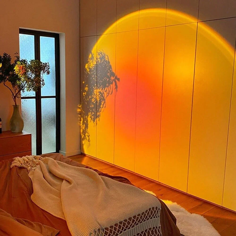 SunRay – Moderne zonsonderganglamp met verstelbare kop voor warme en esthetische verlichting