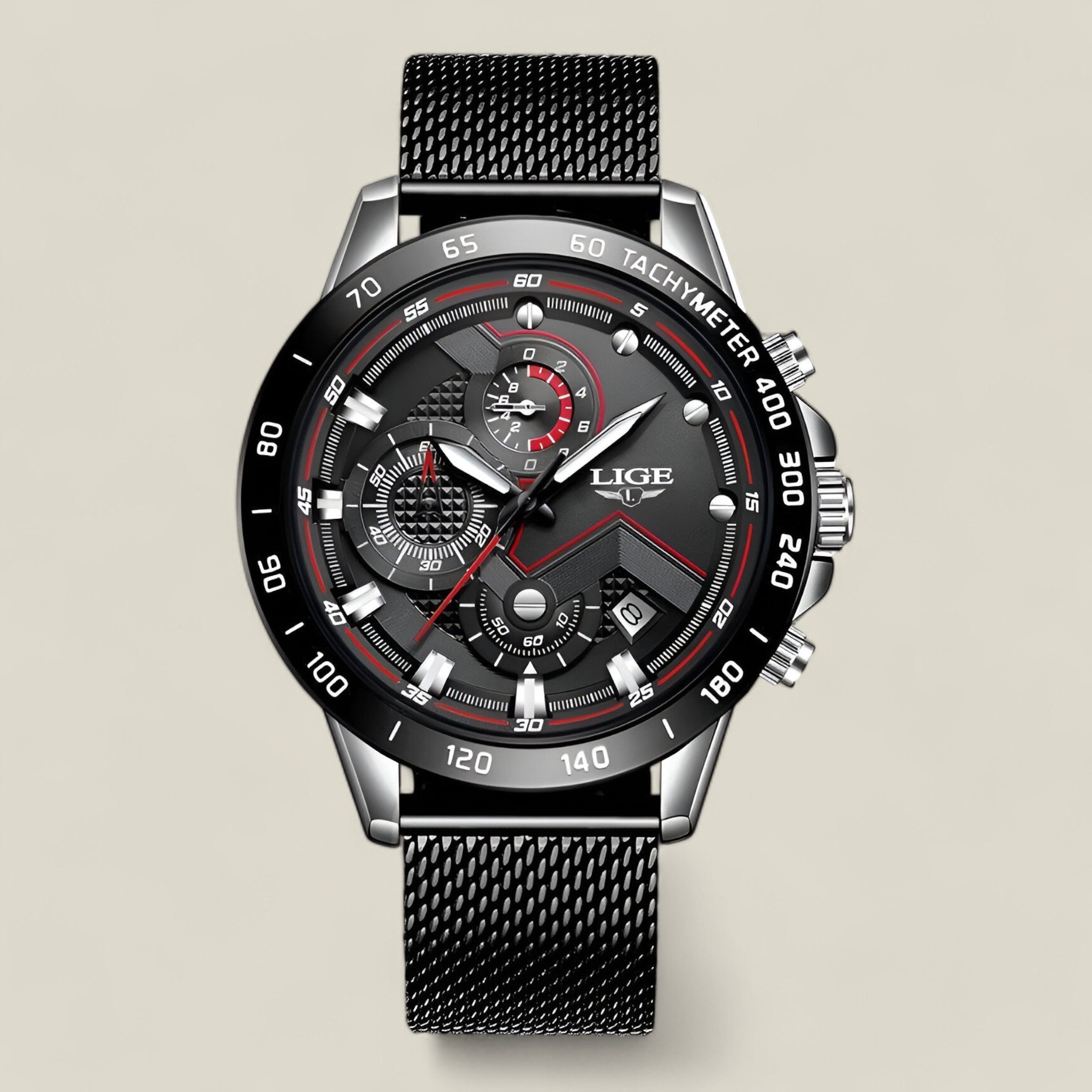 James - Luxe horloge met Quartz uurwerk en datumvenster voor een verfijnde look