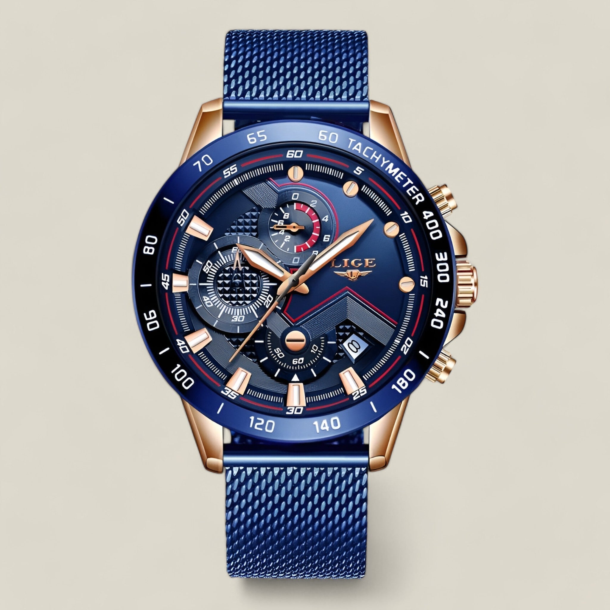 James - Luxe horloge met Quartz uurwerk en datumvenster voor een verfijnde look
