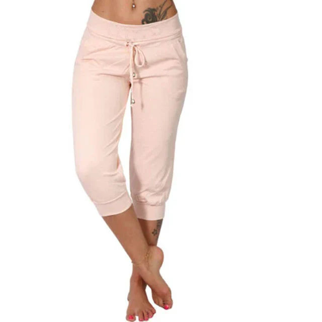 Lucy – Moderne capribroek met trekkoord in de taille en relaxte cropped fit
