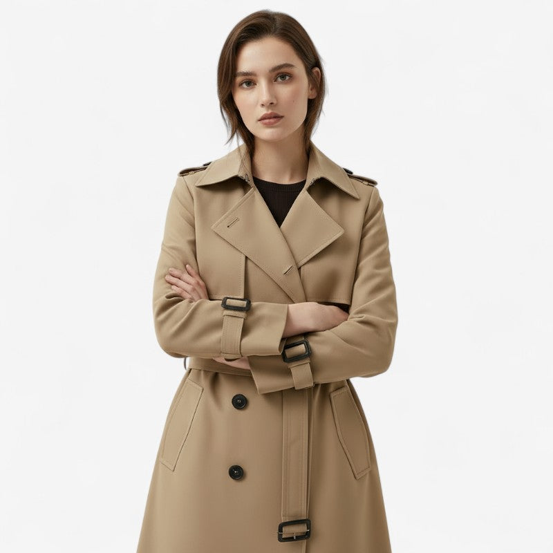 Isabella – Trenchcoat met Ceintuur in de Taille