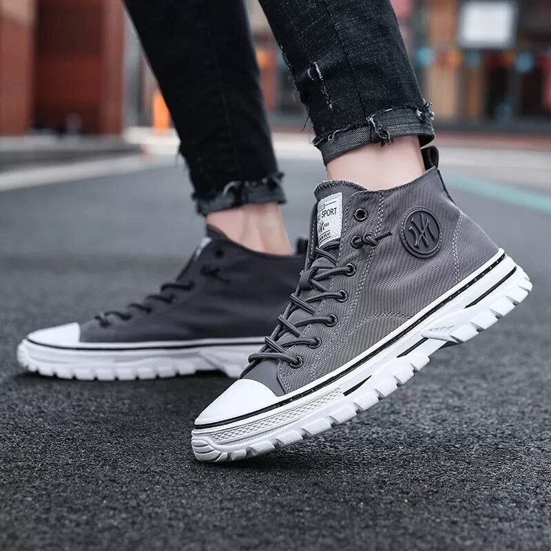 Max - Stijlvolle hoge sneakers met contraststiksels voor een sportieve look