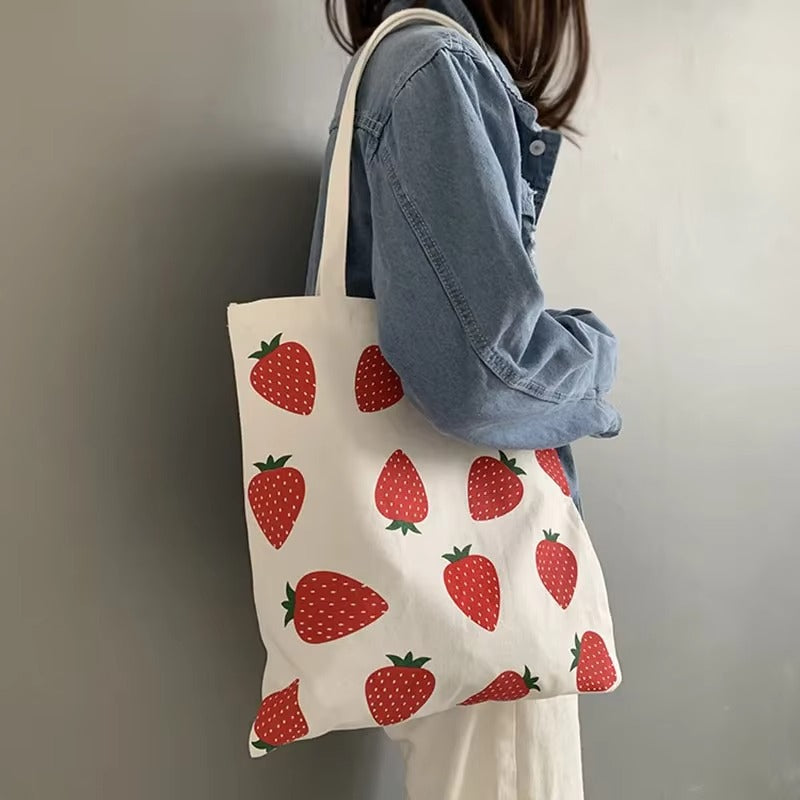 Veerle – Bedrukte Tote Bag met Handvatten en Ritssluiting