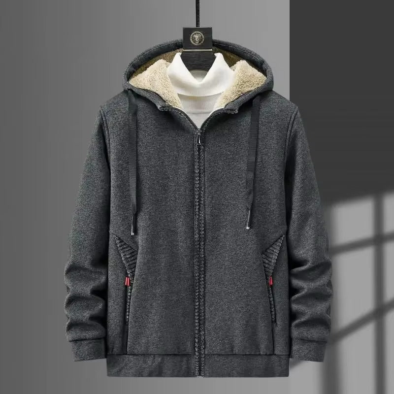 Edward – Polyester Hoodie-Jas met Rits en Trekkoordcapuchon