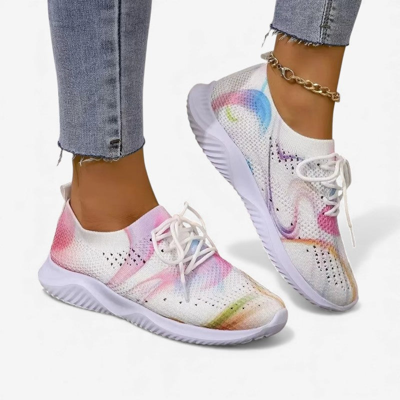 Bente – Sneaker met ronde neus antislip zool en vetersluiting