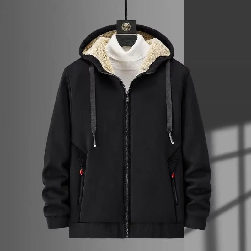 Edward – Polyester Hoodie-Jas met Rits en Trekkoordcapuchon