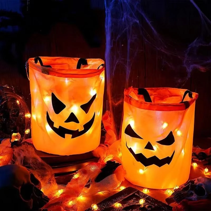 GlowTote – LED pompoen snoepmand voor Halloween decoratie