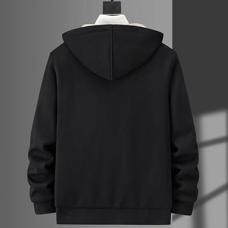 Edward – Polyester Hoodie-Jas met Rits en Trekkoordcapuchon