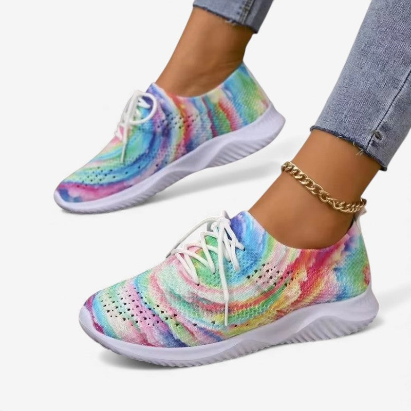 Bente – Sneaker met ronde neus antislip zool en vetersluiting