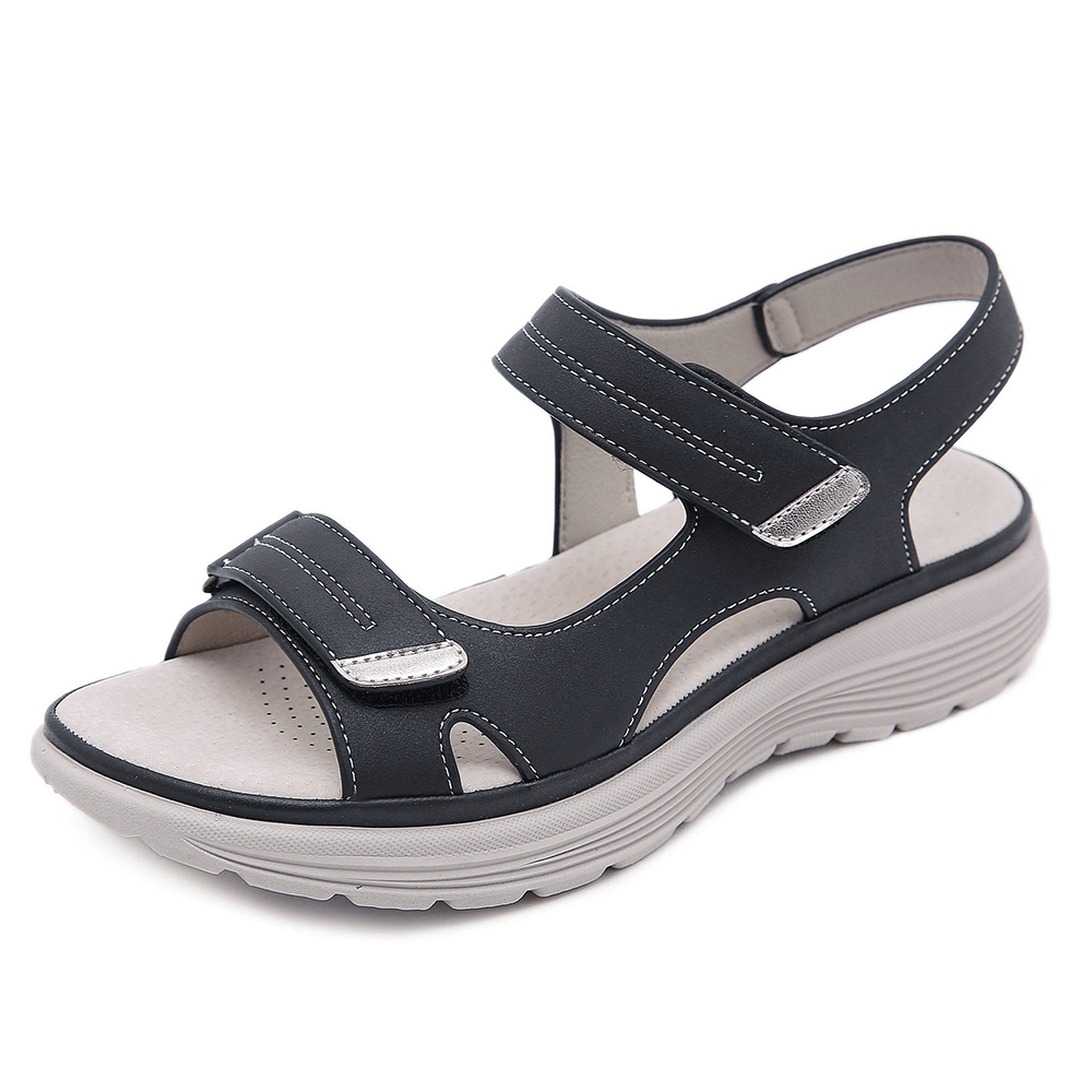 Penelope - Open Teen Sandalen met Verstelbare Klittenband Straps